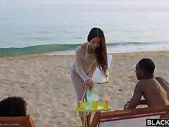 Lia Lin's Blacked Coworker Threesome