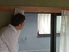 Secret Window Peep Show: The Temptation of a Busty Asian Beauty