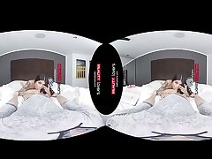 Brenna Sparks Teases in Virtual Reality Blowjob and Cowgirl